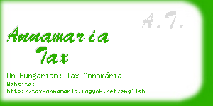 annamaria tax business card