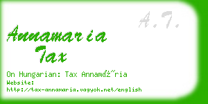 annamaria tax business card
